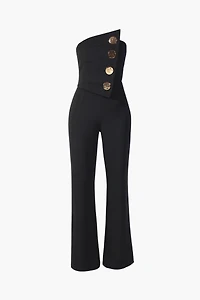 Rosavind Strapless Asymmetrical Jumpsuit