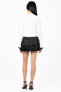 Evangeline Smocked Layer Mini Skirt