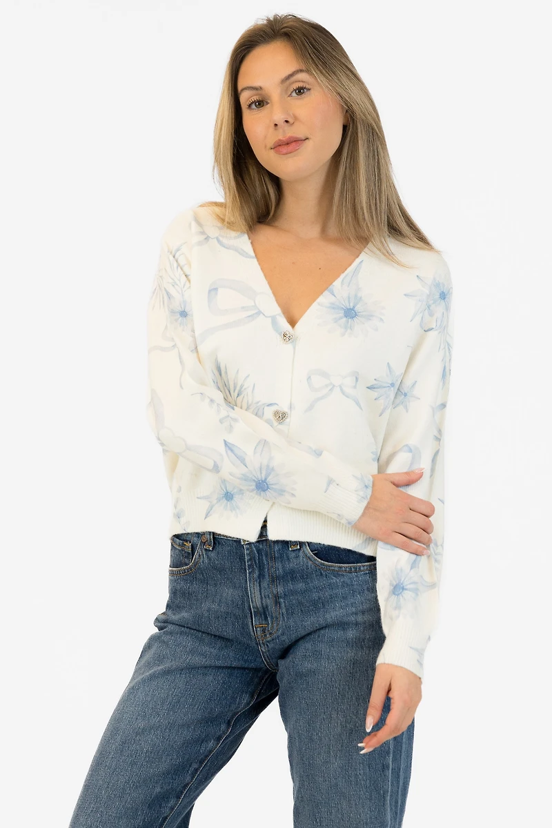 Lyla + Luxe® Kailiebow Cardigan
