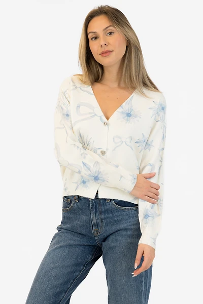 Lyla + Luxe® Kailiebow Cardigan