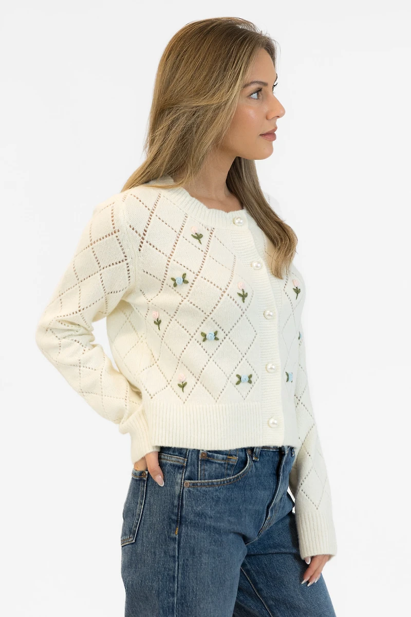 Lyla + Luxe® Lacey Rose Cardigan