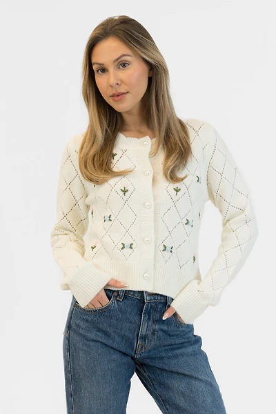 Lyla + Luxe® Lacey Rose Cardigan