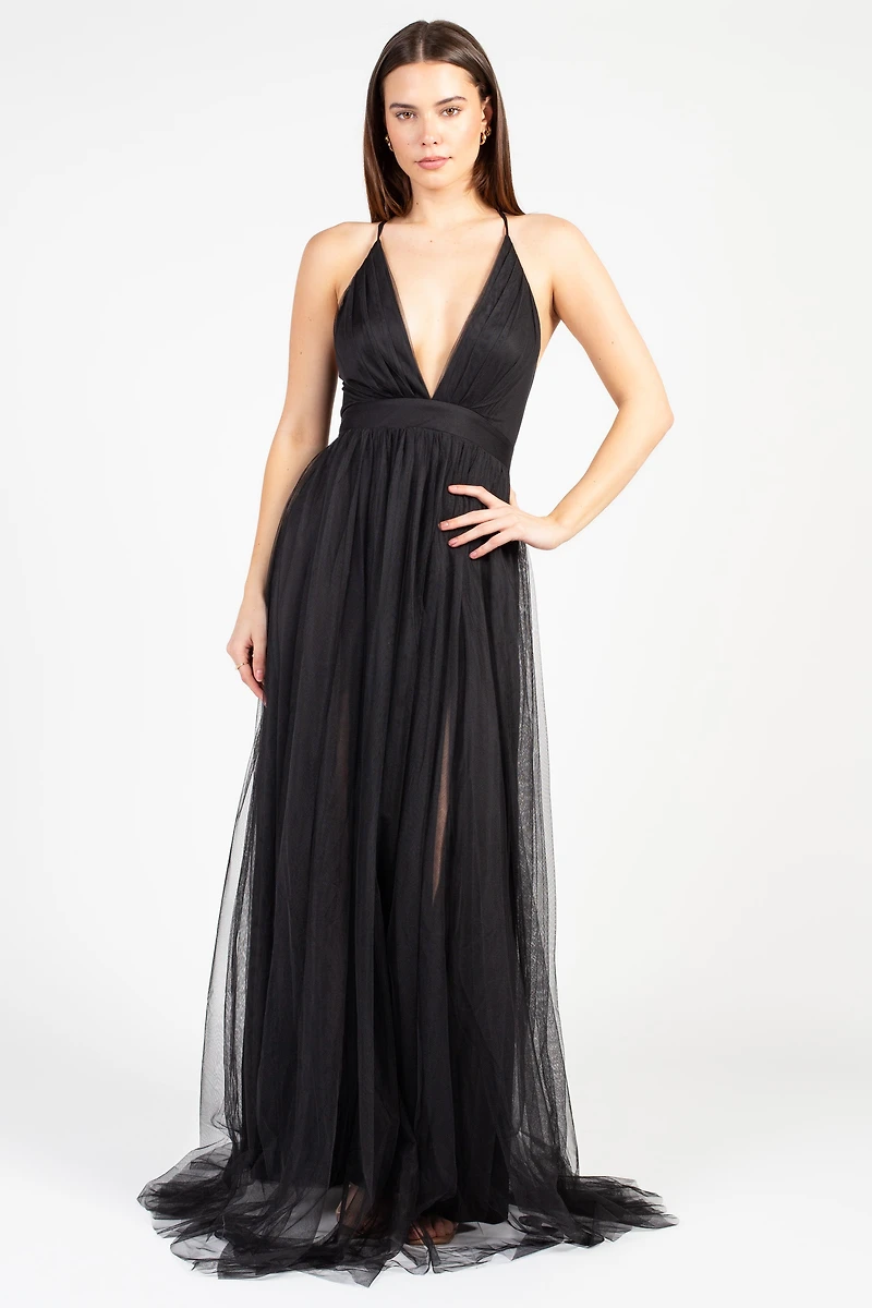 Sandy Tulle Maxi Dress