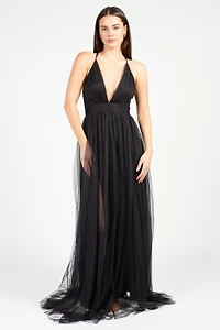 Sandy Tulle Maxi Dress