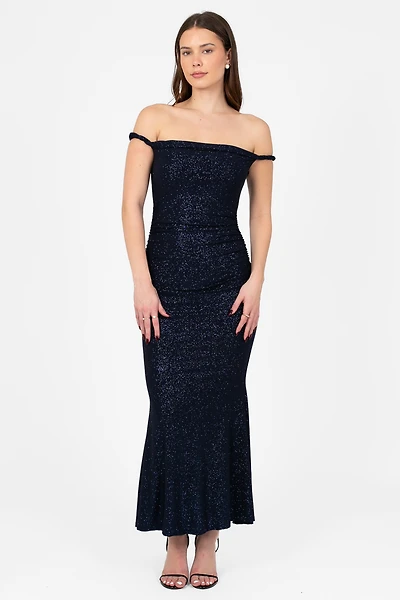 Celestia Ruched Midi Dress