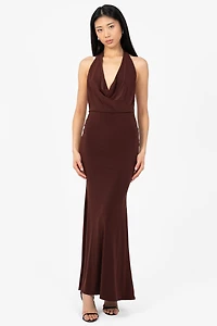 Odessa Cowl Halter Midi Dress