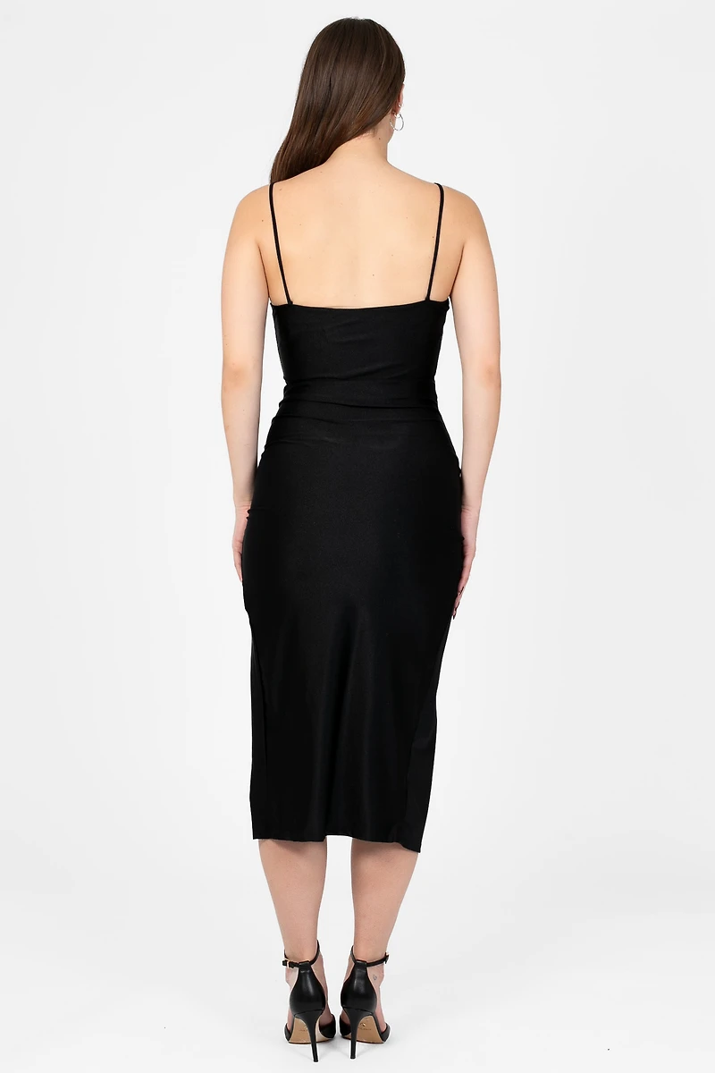 Alma Ruched Midi Dress