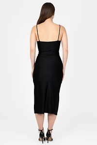 Alma Ruched Midi Dress