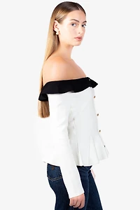 Felicity Contrast Peplum Sweater