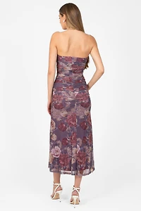 Sabine Mesh Floral Midi Dress