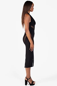 Honoria Mesh Cutout Midi Dress