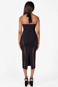 Honoria Mesh Cutout Midi Dress