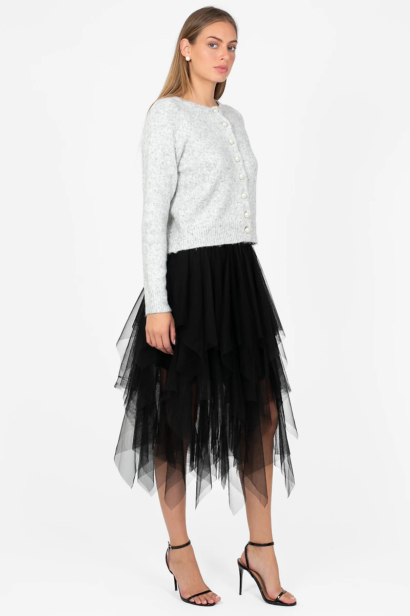 Violetta Multi Layer Tulle Midi Skirt