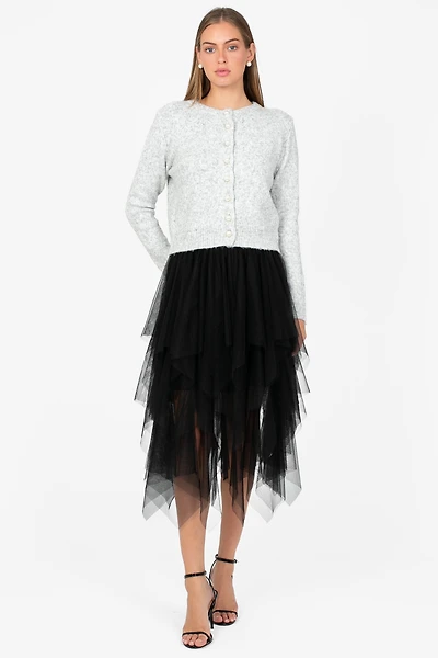 Violetta Multi Layer Tulle Midi Skirt