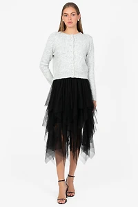 Violetta Multi Layer Tulle Midi Skirt
