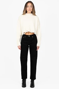 Angela Distressed Crop Sweater