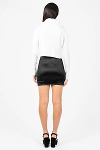 Aubrey Satin Mini Skirt