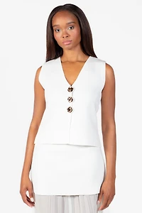 Saylor Button Vest Cardigan