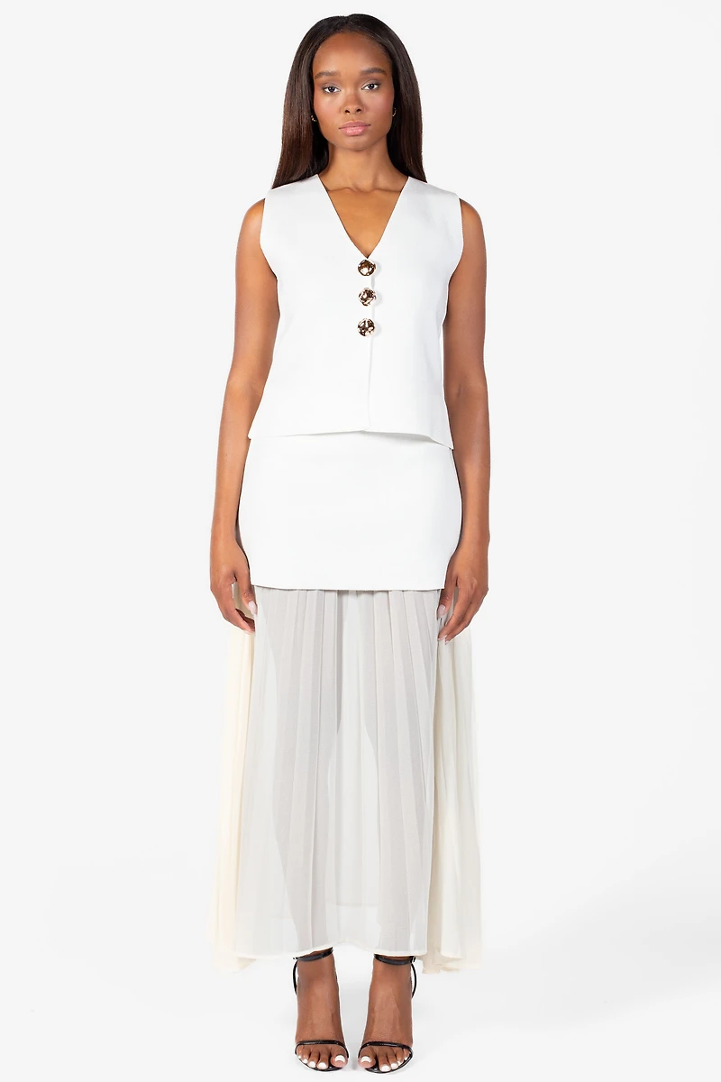 Saylor Button Vest Cardigan