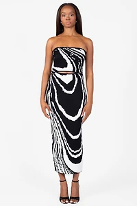 Andrea Abstract Print Midi Dress
