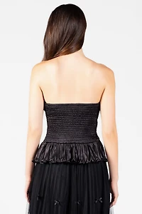 Ambrosia Satin Ruffle Blouse