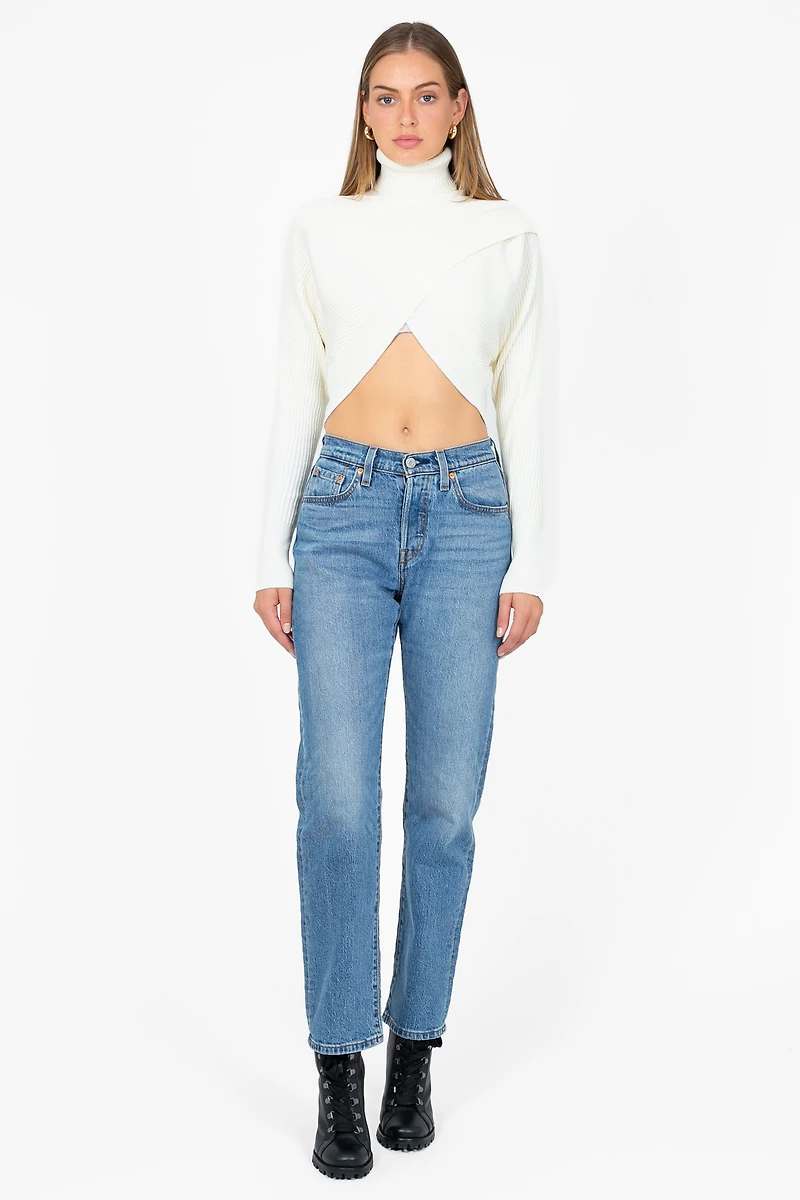 Laurel Turtleneck Cross Over Sweater