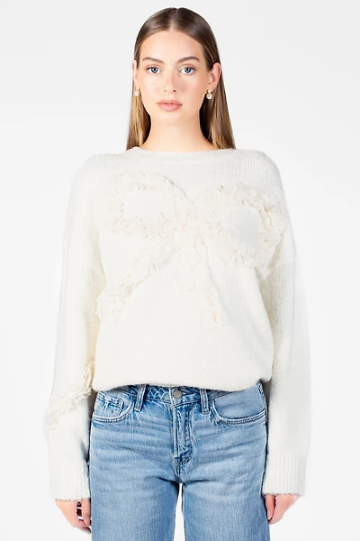 Kara Ruffle Bow Sweater