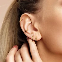 14KT Solid Yellow Gold Hinged Segment Clicker Multi Use Hoop