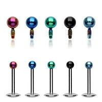 16ga Surgical Steel Internally Threaded Extra Small Ball Flat Back Labret Monroe