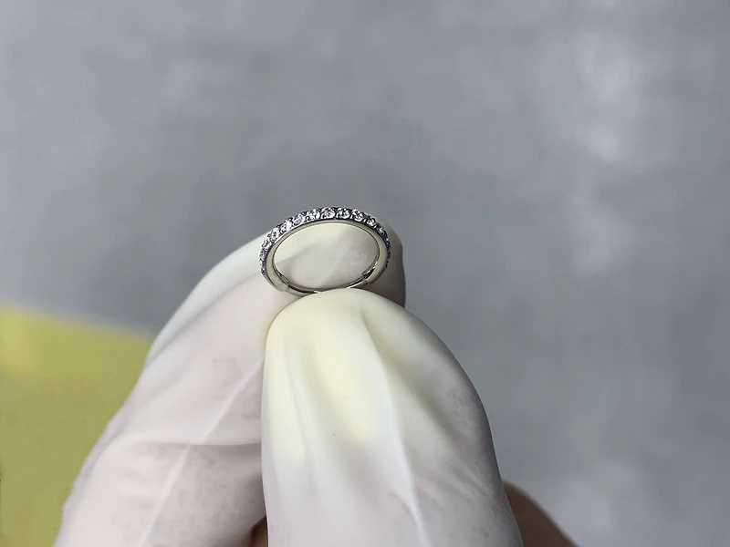 316L Surgical Steel Pave White CZ Nose Hoop Hinged Clicker Ring