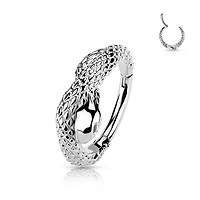 316L Surgical Steel Snake Hinged Hoop Clicker