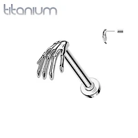 Implant Grade Titanium Skeleton Hand Threadless Push In Labret