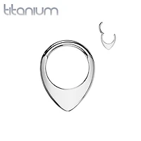 Implant Grade Titanium Thick Flat V Shape Septum Hinged Clicker Hoop