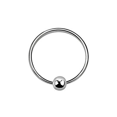 925 Sterling Silver Nose Hoop Ring with Ball