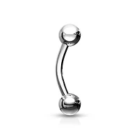 High Polished Surgical Steel Curved Multi Use Barbell Ring