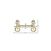 316L Surgical Steel Gold PVD White CZ Lizard Straight Barbell Nipple Ring