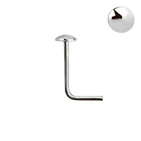 2mm Flat Top 925 Sterling Silver L Shape Nose Ring Stud