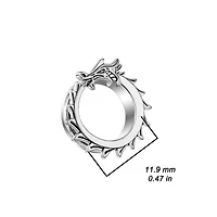 316L Surgical Steel Dragon Rim Screw On Ear Tunnels