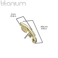 Implant Grade Titanium Leaf Threadless Push In Labret