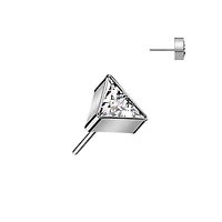 Implant Grade Titanium CZ Triangle Threadless Push In Labret