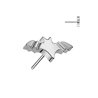 Implant Grade Titanium Winged Flying Bat Push In Threadless Labret With Flat Back