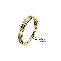 316L Surgical Steel Double Hoop Hinged Clicker Nose Ring