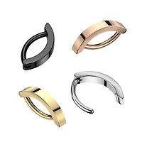 316L Surgical Steel Rose Gold PVD Clicker Hoop Belly Ring