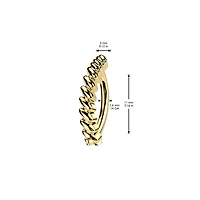 316L Surgical Steel Gold PVD Twisted Hinged Clicker Belly Ring