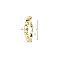 316L Surgical Steel Pyramid Ridged Hinged Clicker Belly Ring