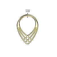 Implant Grade Titanium Art Deco Cross Weave V Shaped Septum Ring Clicker Hoop