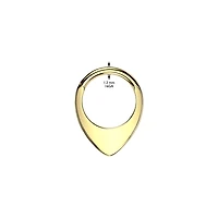 Implant Grade Titanium Gold PVD Thick Flat V Shape Septum Hinged Clicker Hoop