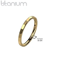 Implant Grade Titanium Black PVD Faceted Edge Hinged Cartilage Clicker Hoop