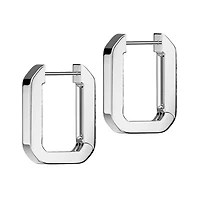 Pair of 316L Surgical Steel Rectangle Squared Hoop Earrings