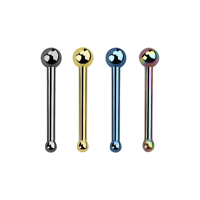 Surgical Steel Ball Top End Nose Ring Bone